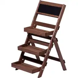 Netto Marken-Discount dobar Dreistufige Pflanztreppe mit Kreidetafel dunkelbraun Angebot