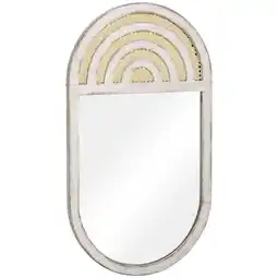 Netto Marken-Discount HOMCOM Wandspiegel MDF, Glas, Rattan Angebot