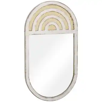 Netto Marken-Discount HOMCOM Wandspiegel MDF, Glas, Rattan Angebot