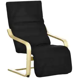 Netto Marken-Discount HOMCOM Relaxsessel Polyester, Birkenholz Angebot