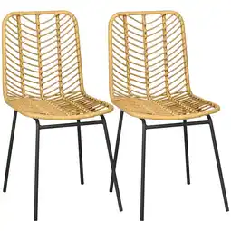 Netto Marken-Discount HOMCOM Esszimmerstühle PE-Rattan, Stahl Angebot