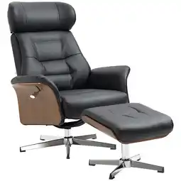 Netto Marken-Discount HOMCOM Relaxsessel mit Hocker Kunstleder Angebot