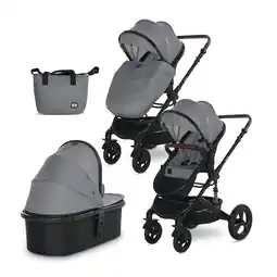 Netto Marken-Discount Lorelli Kombikinderwagen Boston 2 in 1 Sportsitz Babywanne Mückennetz bis 22 kg grau Angebot