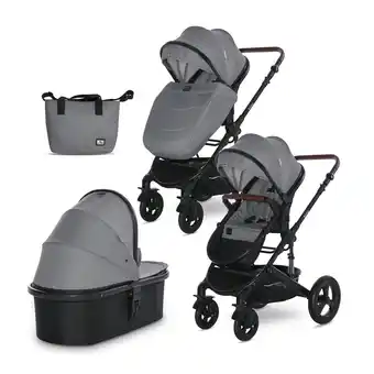 Netto Marken-Discount Lorelli Kombikinderwagen Boston 2 in 1 Sportsitz Babywanne Mückennetz bis 22 kg grau Angebot
