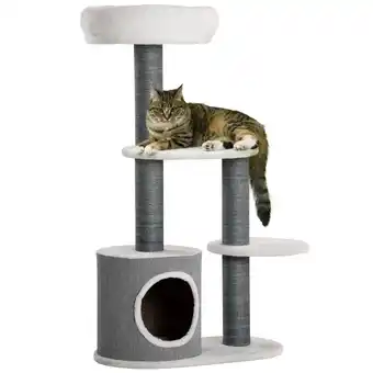 Netto Marken-Discount PawHut Kratzbaum Spanplatte, Plüsch, Jute, Leinenimitat Angebot