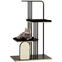 Netto Marken-Discount PawHut Kratzbaum Stahl, Spanplatte, Plüsch, Sisal Angebot