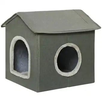 Netto Marken-Discount PawHut Katzenhaus MDF, Leinenimitat (100% Polyester), Plüsch, PVC Angebot