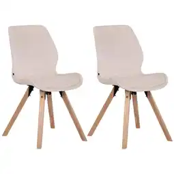 Netto Marken-Discount CLP 2er Set Stuhl Luna Kunststoff I Stoff I Samt I Kunstleder I Lehnstuhl mit Holzgestell Angebot