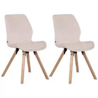 Netto Marken-Discount CLP 2er Set Stuhl Luna Kunststoff I Stoff I Samt I Kunstleder I Lehnstuhl mit Holzgestell Angebot