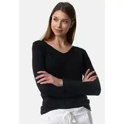 Netto Marken-Discount PM SELECTED Damen Longsleeve Legeres Langarm Sommer Shirt mit V-Ausschnitt in Einheitsgröße PM16 Angebot