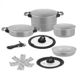 Netto Marken-Discount BRUNNER Koch Geschirr Set Fusion 7+1 Magnetic Camping Küche Topf Pfanne Keramik Angebot