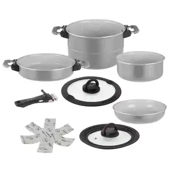 Netto Marken-Discount BRUNNER Koch Geschirr Set Fusion 7+1 Magnetic Camping Küche Topf Pfanne Keramik Angebot