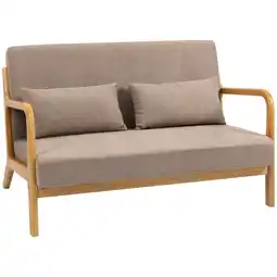 Netto Marken-Discount HOMCOM 2-Sitzer Sofa Samt (100% Polyester), Schaumstoff, Gummiholz Angebot