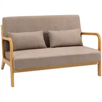 Netto Marken-Discount HOMCOM 2-Sitzer Sofa Samt (100% Polyester), Schaumstoff, Gummiholz Angebot