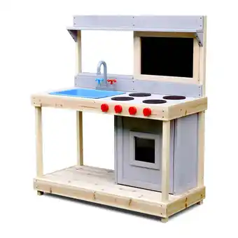 Netto Marken-Discount Coemo Spielküche Noah Outdoor Matschküche mit Kreidetafel Angebot