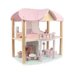 Netto Marken-Discount Coemo Puppenhaus Sandy möbliert Holz 2 Etagen Angebot