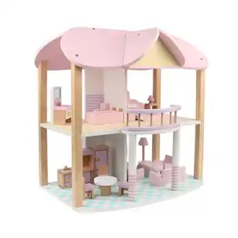 Netto Marken-Discount Coemo Puppenhaus Sandy möbliert Holz 2 Etagen Angebot