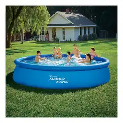 Netto Marken-Discount Summer Waves Fast Set Quick Up Pool 457x84cm Swimming Pool Familien Schwimmbad Angebot