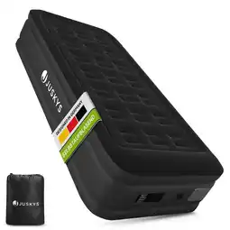 Netto Marken-Discount Juskys Luftmatratze Sapri M in Schwarz - 1 Personen Luftbett selbstaufblasend - integrierter Pumpe Angebot