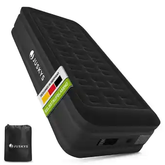 Netto Marken-Discount Juskys Luftmatratze Sapri M in Schwarz - 1 Personen Luftbett selbstaufblasend - integrierter Pumpe Angebot