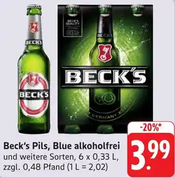 Gebauer's Beck's Pils, Blue alkoholfrei Angebot