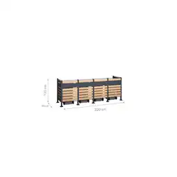 Netto Marken-Discount Westmann Metall Mülltonnenverkleidung Planum 120cm - versch. Ausführungen Angebot