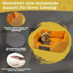 Netto Marken-Discount DEAR DARLING DD-04BRS Luxus Hundebett Katzenbett braun Gr. S 50x40cm mit Memoryschaum Matratze Angebot