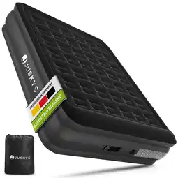 Netto Marken-Discount Juskys Luftmatratze Sapri L in Schwarz - 2 Personen Luftbett selbstaufblasend - integrierter Pumpe Angebot