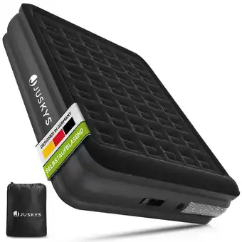 Netto Marken-Discount Juskys Luftmatratze Sapri L in Schwarz - 2 Personen Luftbett selbstaufblasend - integrierter Pumpe Angebot