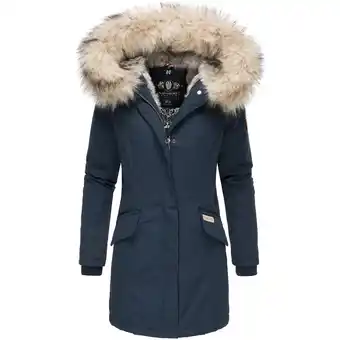 Netto Marken-Discount NAVAHOO Damen stylischer Wintermantel Winterparka mit Kunstfell-Kapuze Cristial Angebot