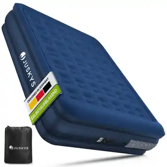 Netto Marken-Discount Juskys Luftmatratze Sapri L in Blau - 2 Personen Luftbett selbstaufblasend - integrierter Pumpe Angebot