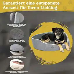 Netto Marken-Discount DEAR DARLING DD-05GRL Luxus Hundebett Katzenbett Anthrazit Gr. L 70x60cm Korb Memoryschaum Matratze Angebot