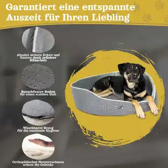 Netto Marken-Discount DEAR DARLING DD-05GRL Luxus Hundebett Katzenbett Anthrazit Gr. L 70x60cm Korb Memoryschaum Matratze Angebot