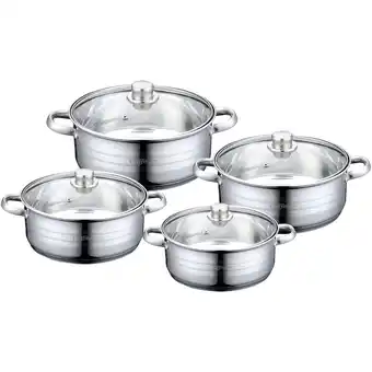 Netto Marken-Discount 8-tlg Kochgeschirr Induktion Kochtopf Deckel 24/26/28/30cm Angebot