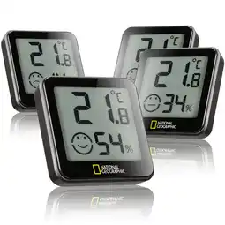 Netto Marken-Discount NATIONAL GEOGRAPHIC Thermo-Hygrometer Tempy 4er-Set Angebot