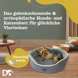 Netto Marken-Discount DEAR DARLING DD-05GRS Luxus Hundebett Katzenbett Anthrazit Gr. S 52x43cm mit Memoryschaum Matratze Angebot