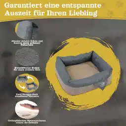 Netto Marken-Discount DEAR DARLING DD-06 Luxus Hundebett Katzenbett Braun Anthrazit Gr. S 40x40cm Memoryschaum Matratze Angebot