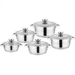 Netto Marken-Discount 10-tlg Edelstahl Induktion Kochtopf Topf mit Deckel Angebot