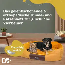 Netto Marken-Discount DEAR DARLING DD-04BRL Luxus Hundebett Katzenbett braun Gr. L 75x60cm mit Memoryschaum Matratze Angebot