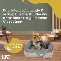 Netto Marken-Discount DEAR DARLING DD-06 Luxus Hundebett Braun Anthrazit Gr. M 60x60cm Memoryschaum Matratze Angebot