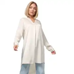 Netto Marken-Discount PM SELECTED Damen Elegante Satin Light Oversize Business Long Bluse in Einheitsgröße PM07 Angebot