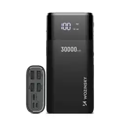 Netto Marken-Discount Powerbank 30000mAh 4 x USB mit LCD-Display Schwarz Angebot