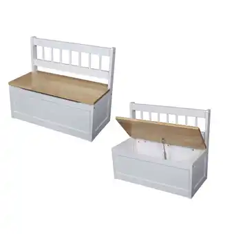 Netto Marken-Discount 2er Set Holz Kinder Truhenbank Truhe Sitzbank Bank Spielkiste Kindermöbel weiß Angebot