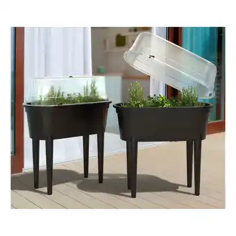 Netto Marken-Discount 2x Hochbeet + Deckel 77cm Balkon Kasten Beet Kräuter Pflanzkasten Gewächshaus Angebot