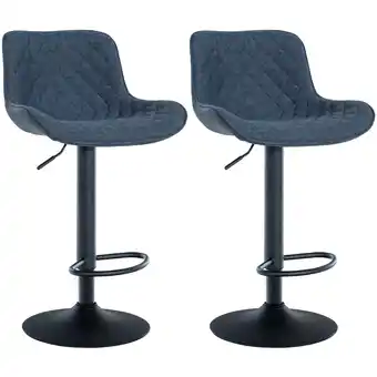 Netto Marken-Discount CLP 2er Set Barhocker Minosa I Fußstützen Aus Metall I Höhenverstellbare Gepolsterte Drehstühle Angebot