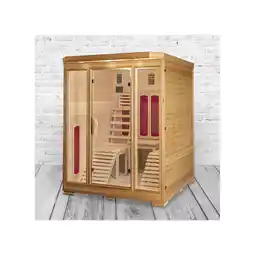 Netto Marken-Discount PureHaven Infrarotkabine für 2 Personen 150x150x190 cm Hemlock-Tanne Tiefenwärmestrahle Angebot