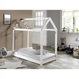 Netto Marken-Discount Hausbett Set CABANE mit Matratze -versch. Ausführungen - Liegefläche 70 x 140 cm Kiefer weiß Angebot
