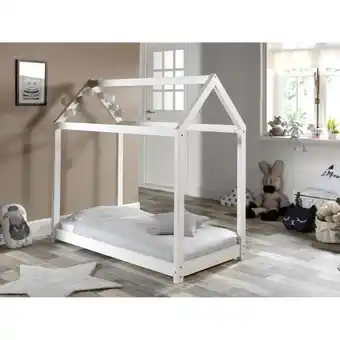 Netto Marken-Discount Hausbett Set CABANE mit Matratze -versch. Ausführungen - Liegefläche 70 x 140 cm Kiefer weiß Angebot