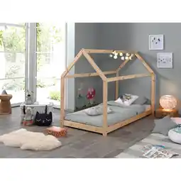 Netto Marken-Discount Hausbett Set CABANE mit Matratze -versch. Ausführungen - Liegefläche 90 x 200 cm Kiefer natur Angebot