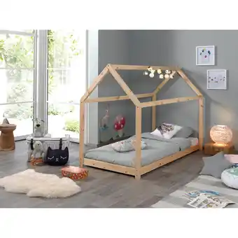 Netto Marken-Discount Hausbett Set CABANE mit Matratze -versch. Ausführungen - Liegefläche 90 x 200 cm Kiefer natur Angebot